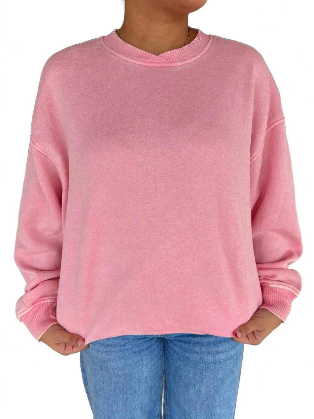 NEW BY TOGETHER cozy oversized sweatshirt in pink